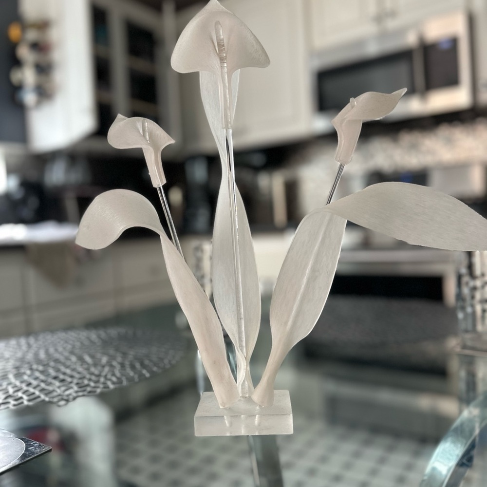 Lucite Calle lily vintage sculpture